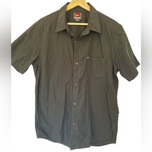 Quiksilver black short sleeve collared shirt